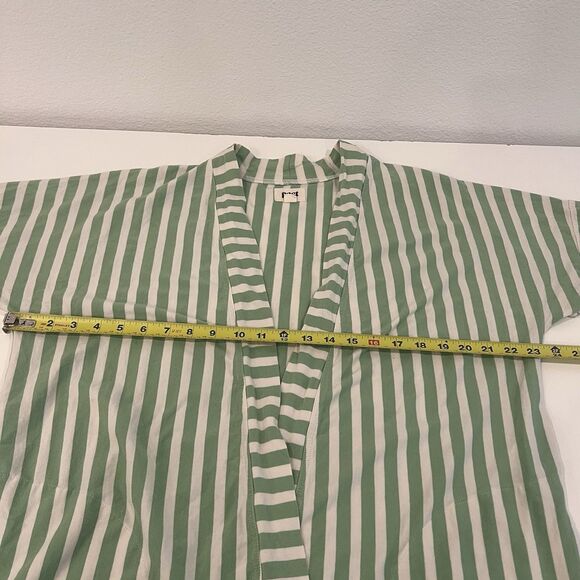 PACT Organic Staycation Short Robe In Hideaway Stripe Sz Xs/s Missing Waist Tie! - Picture 5 of 6